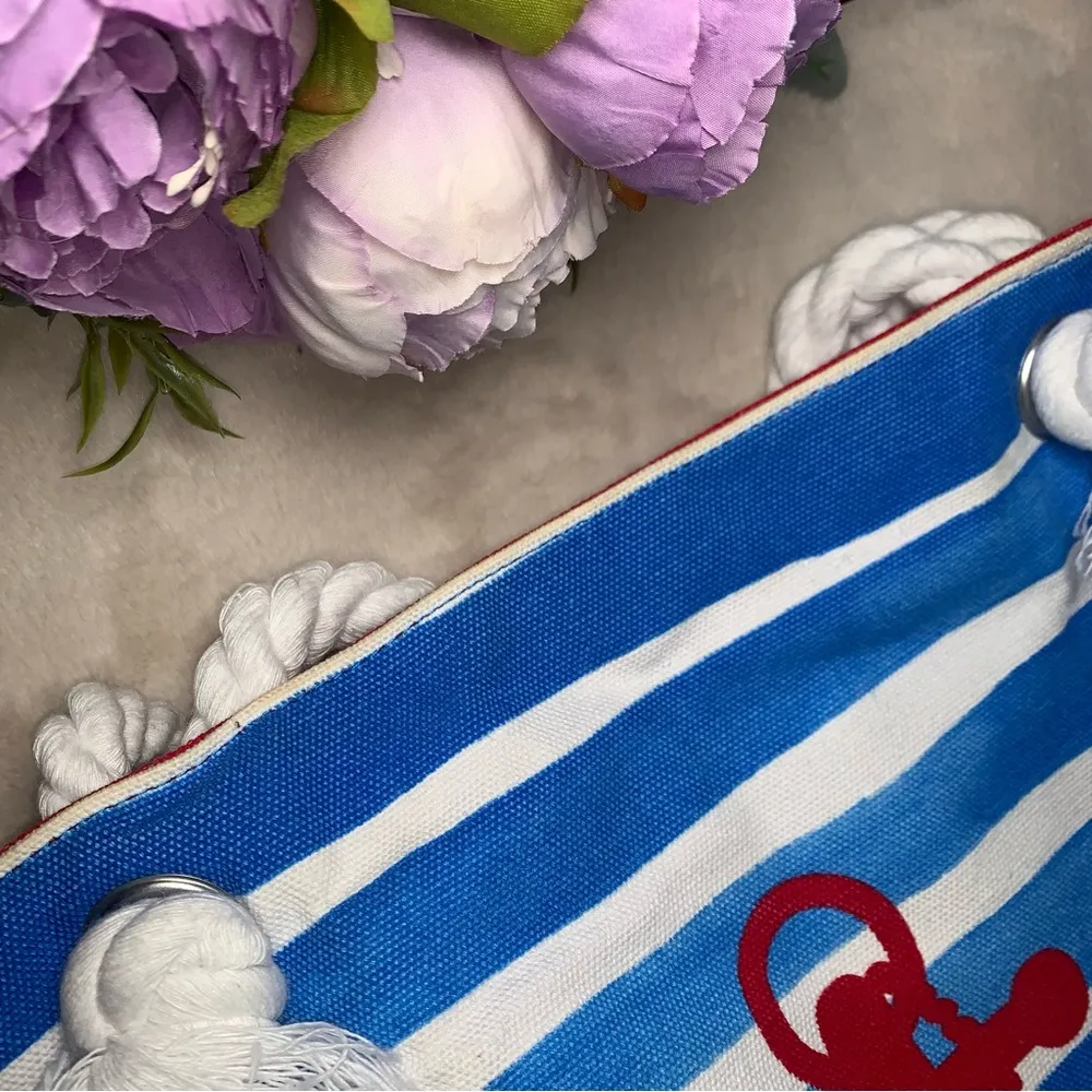 Boutique Large Striped Nautical Beach Bag - Image 10