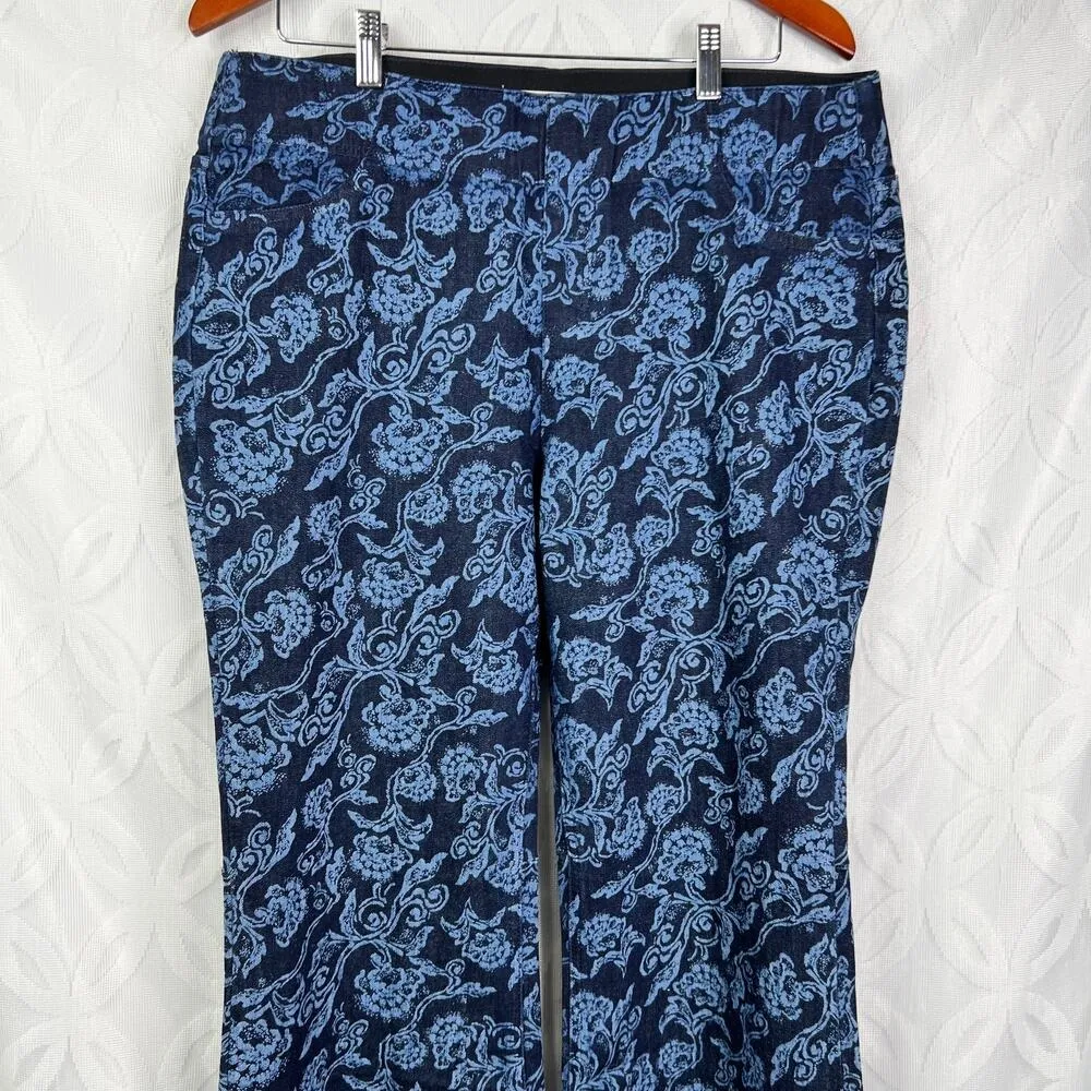 Soft Surroundings The Ultimate Supremely Soft Denim Pull On Flare Jeans Size L - Image 8