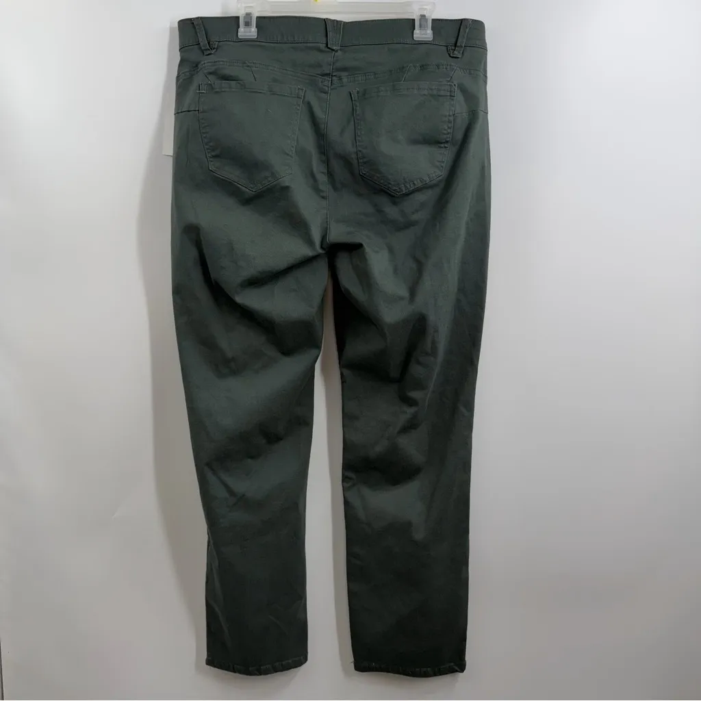 Democracy Ab solution Plus Size Straight Leg Colored Jeans 18W Dark Green NWT - Image 4