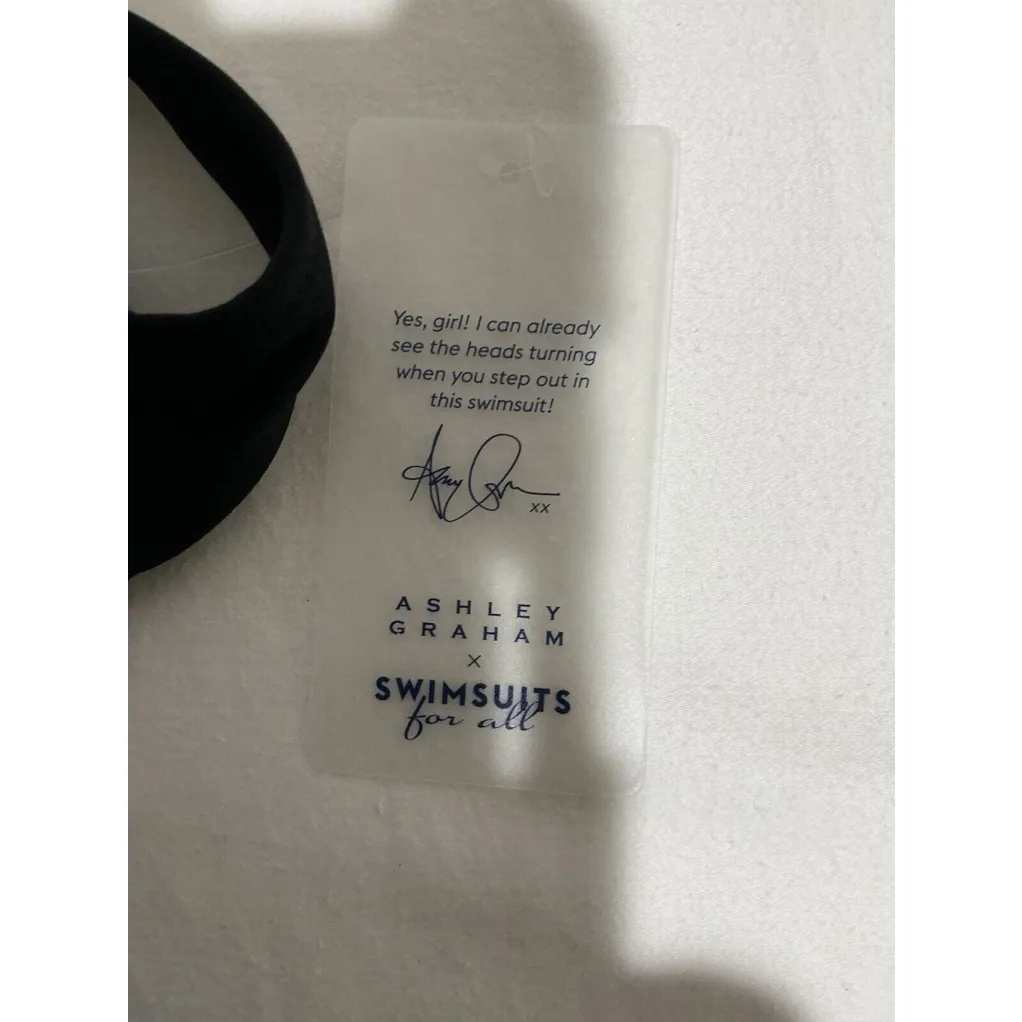 Woman’s Ashley Graham X Swimsuit For All Size 6 Black One Piece Bathing Suit Nwt - Image 4