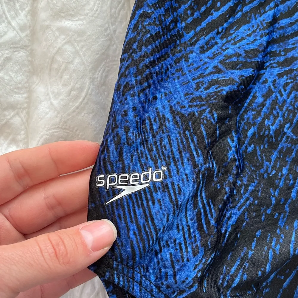 Black & Blue Speedo one piece swim suit - Image 2