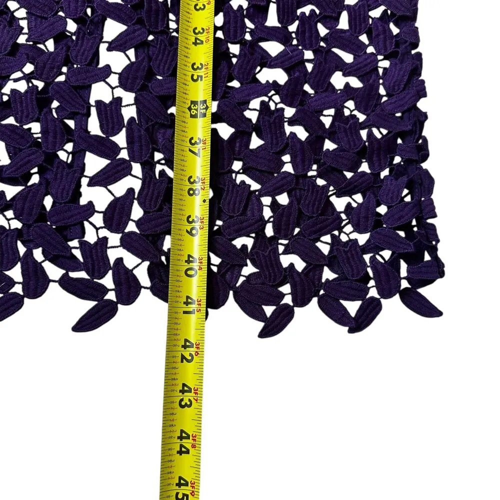 Bardot Gemma Purple Open Back Embroidered Halter Pencil Dress Women 4/XS | 35-7 - Image 7