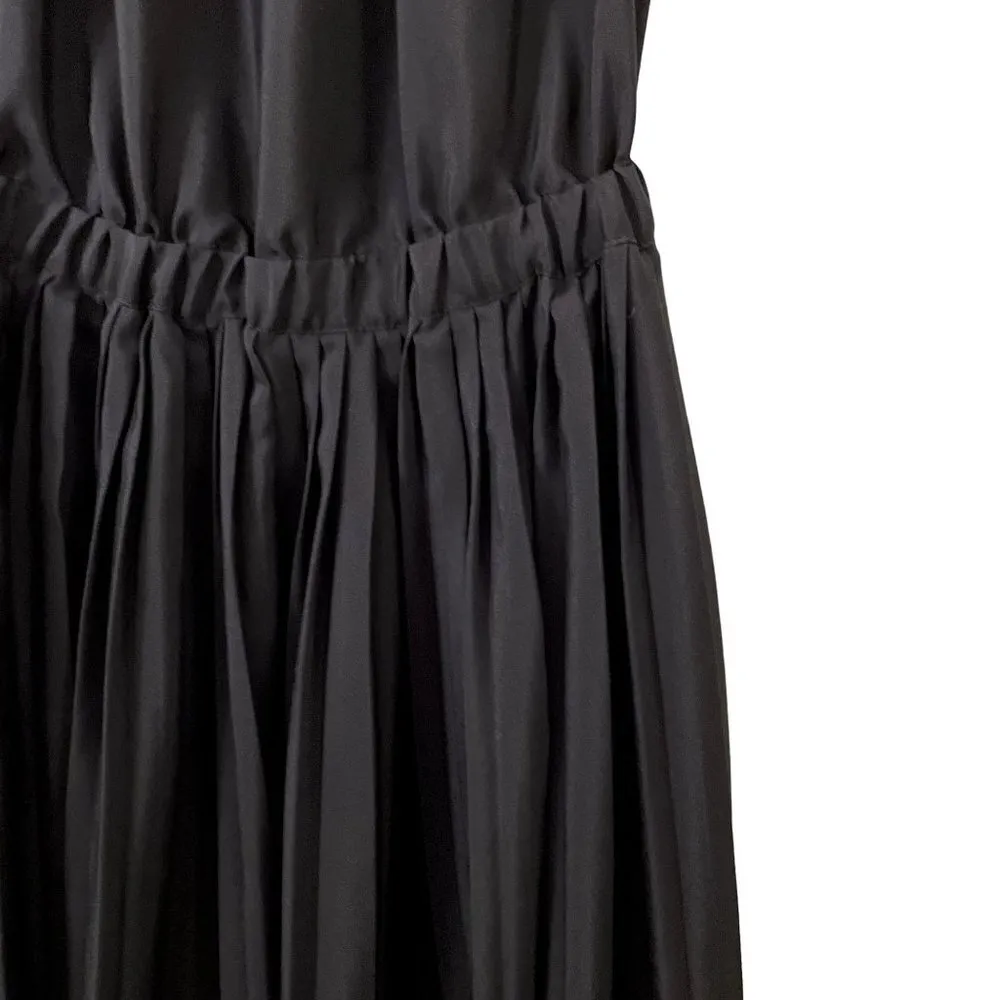 Merona black classic ruched pleated sleeveless sundress summer dress delicate - Image 3