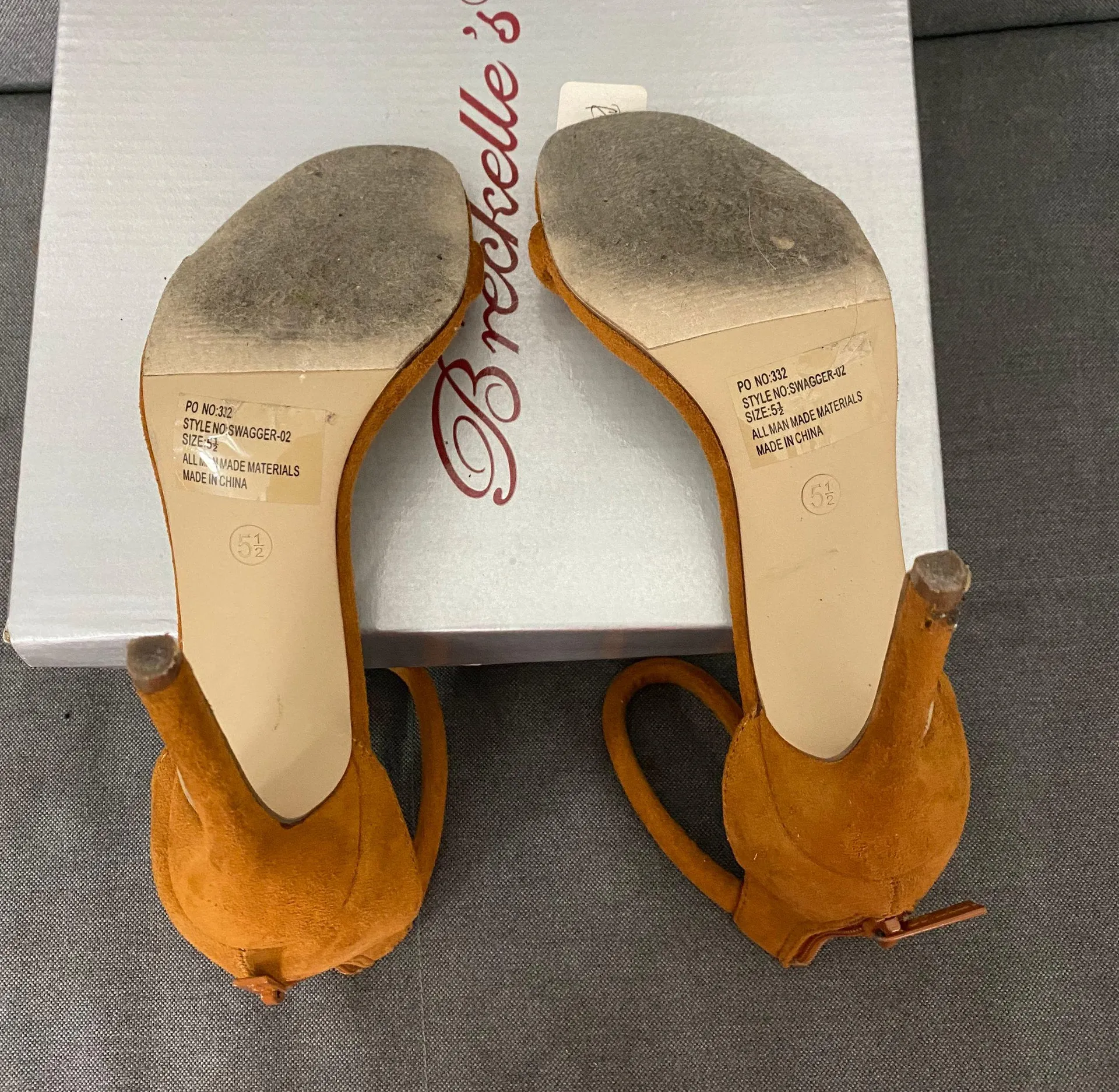 Suede Tan Heels - Image 3