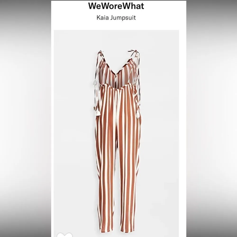 NWT WeWoreWhat Kaia Jumper in Burnt Henna Striped Size S - Image 11