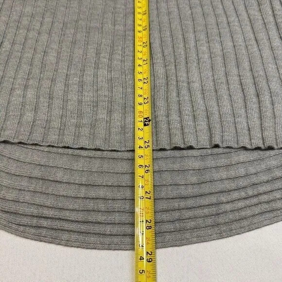 Kim Rogers‎ Women's Gray Fitted V Neck Long Sleeve High Low Hem Sweater, Sz M # - Image 10