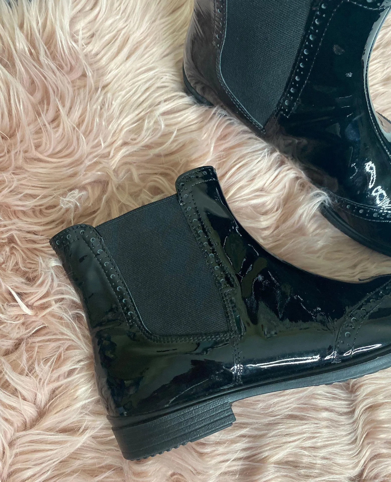 Ecco Touch 15 Mid Cut Bootie Patent Leather Boots - Image 3