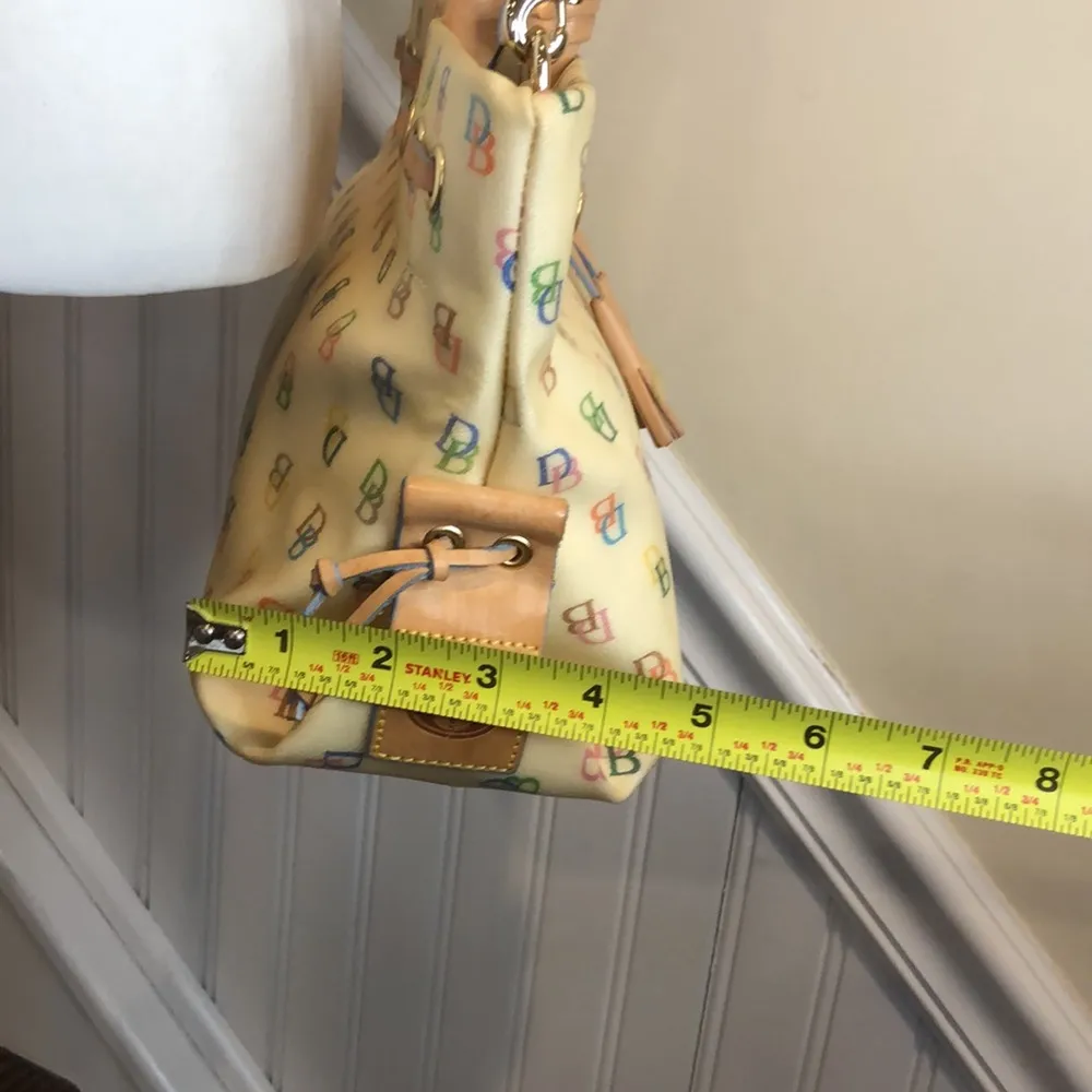 Rainbow Zipper Monogram Logo Leather Tote Crossbody Shoulder Bag - Image 8