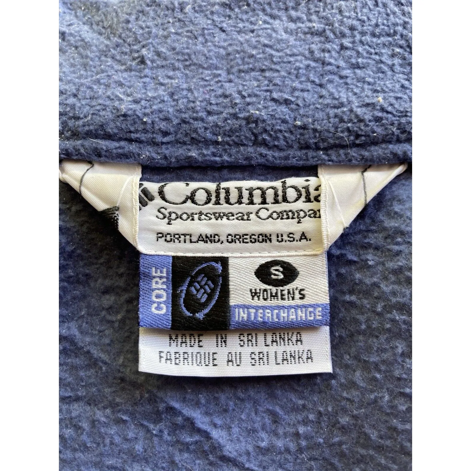 Columbia Interchange Jacket Womens S Ski Snow Zip In Fleece Liner Blue Hood 90s - Image 12