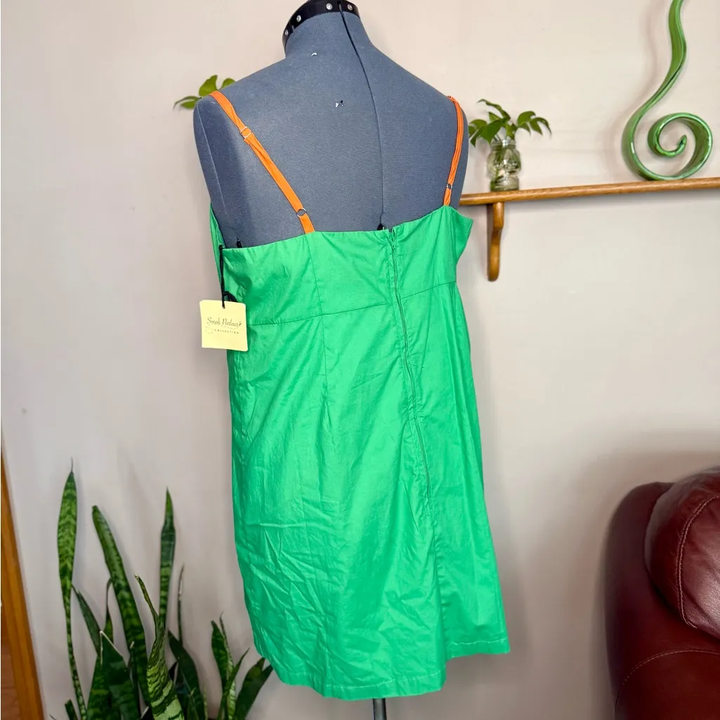 Smak Parlour Floral Green, Yellow, and Orange Dress with Flowers Women’s size 16 Green - Image 2