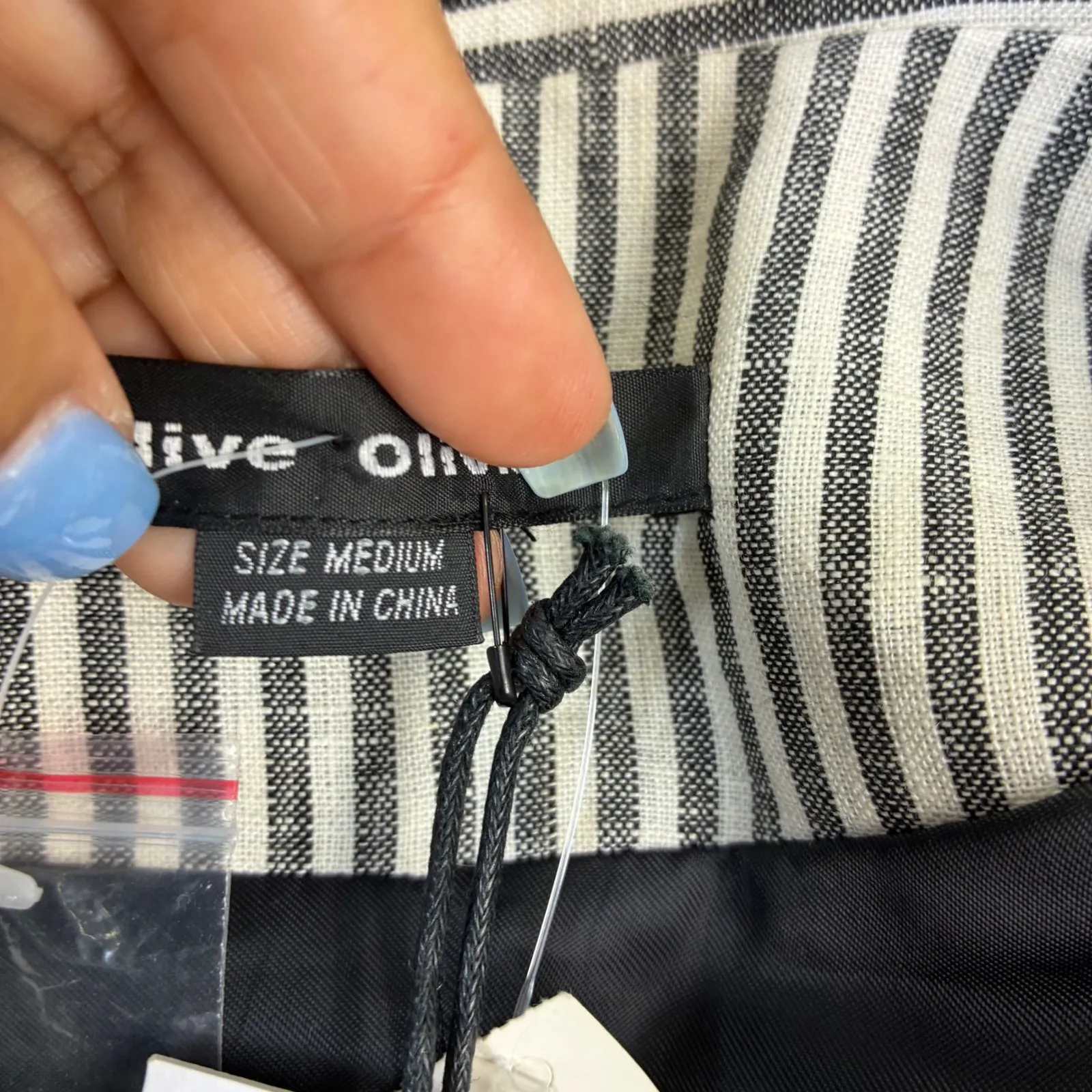 NWT Olive + Olivia Striped Linen Blend Blazer Jacket‎ - Image 6