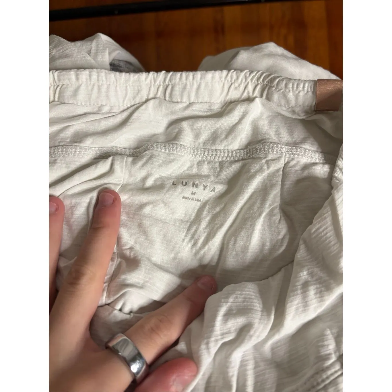 Lunya Cool High Rise Cotton Wide Leg White Size M - Image 6