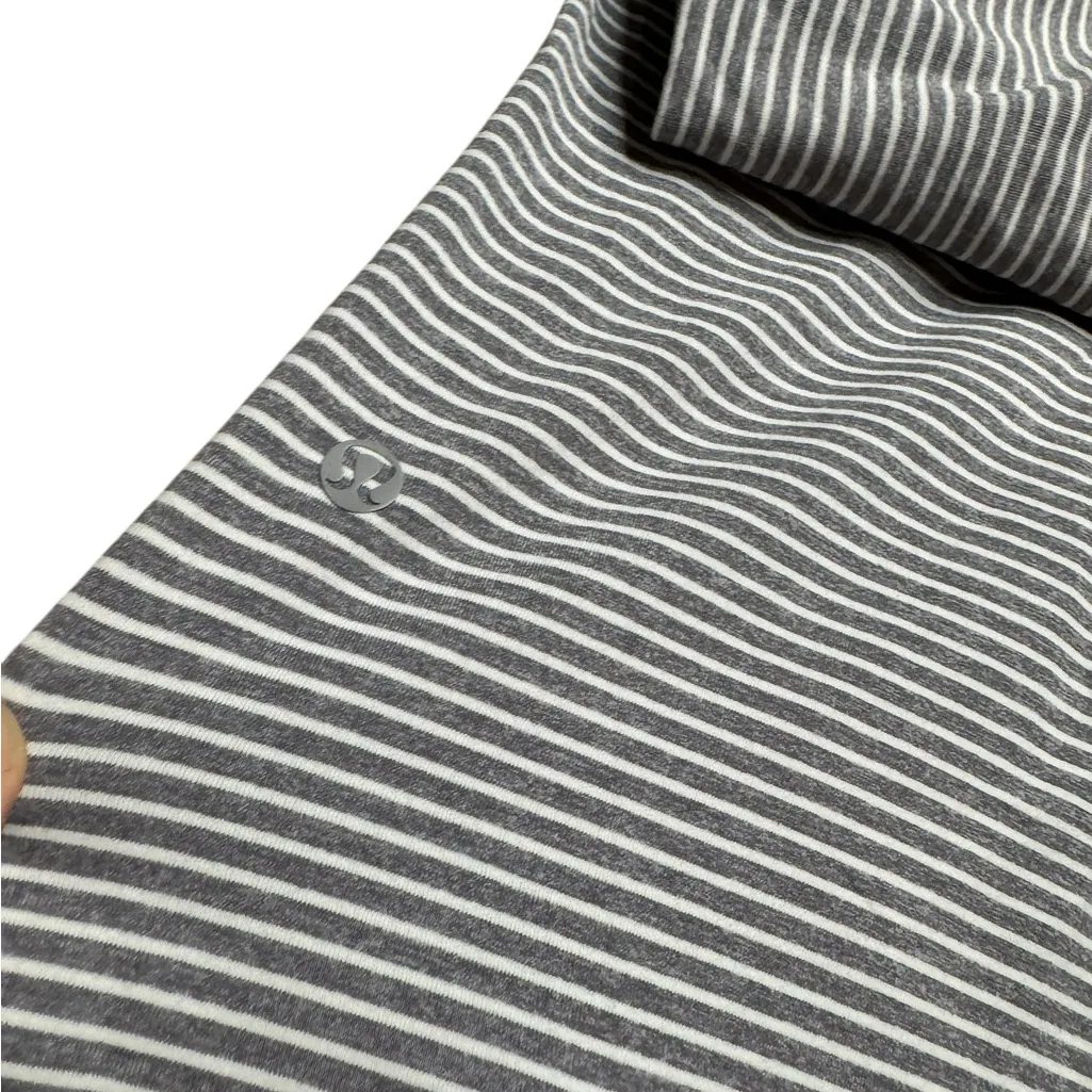 Lululemon Awesome Striped Henley Long Sleeve Button-Up Top - Image 4