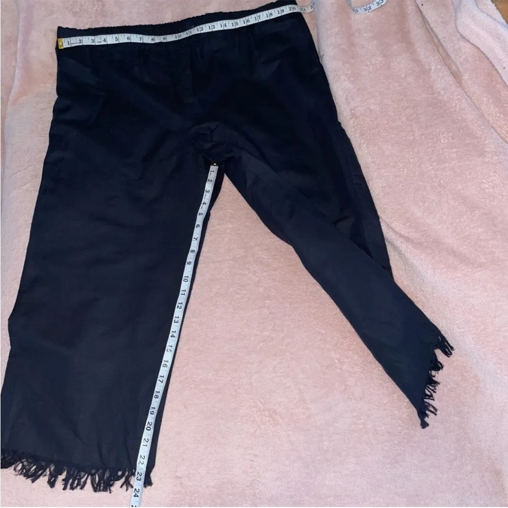 Nwt Jennifer & grace black frayed capi cropped womens plus size 3X casual capris - Image 5