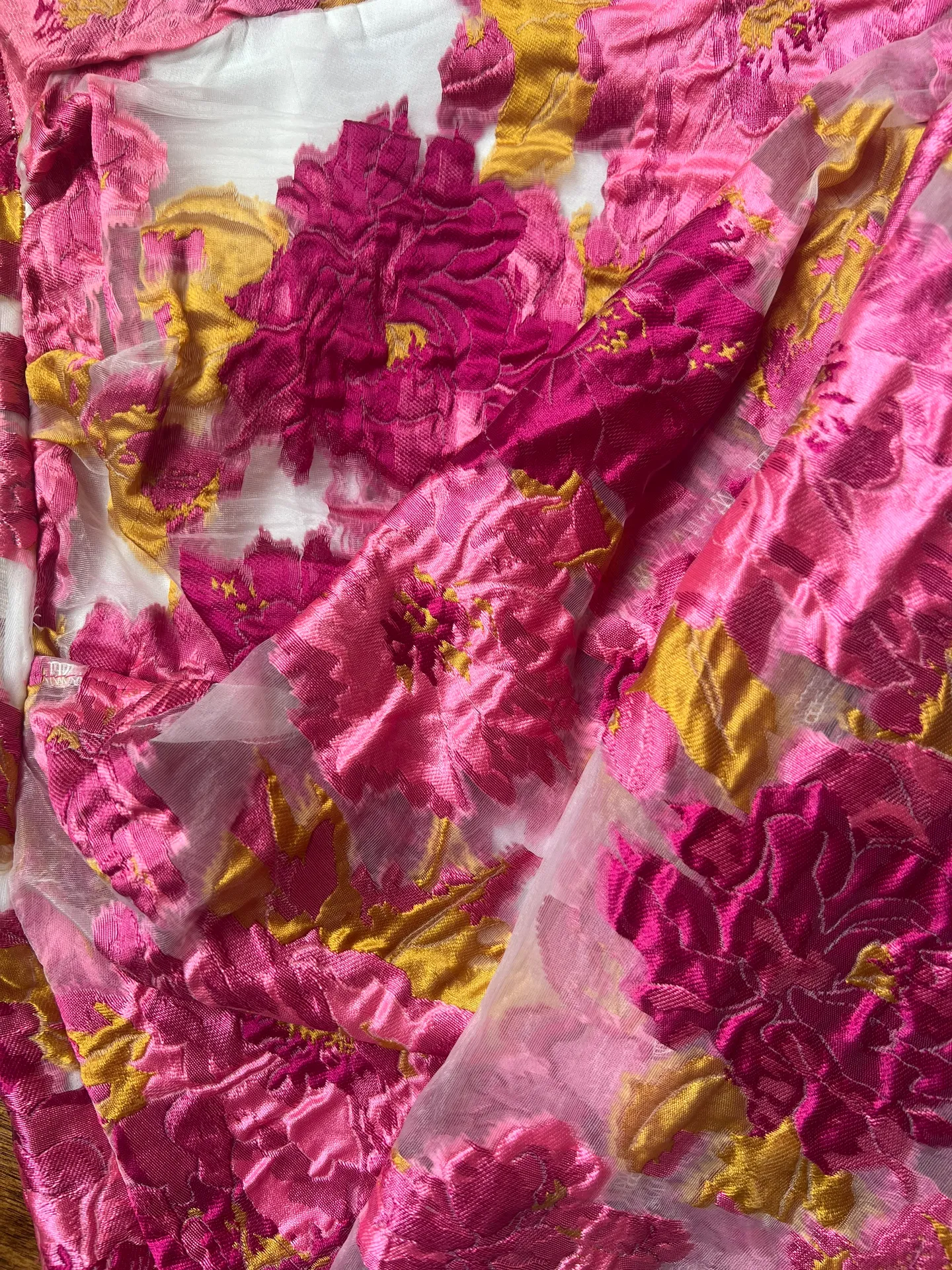 mini pink floral wrap with tie dress - Image 5