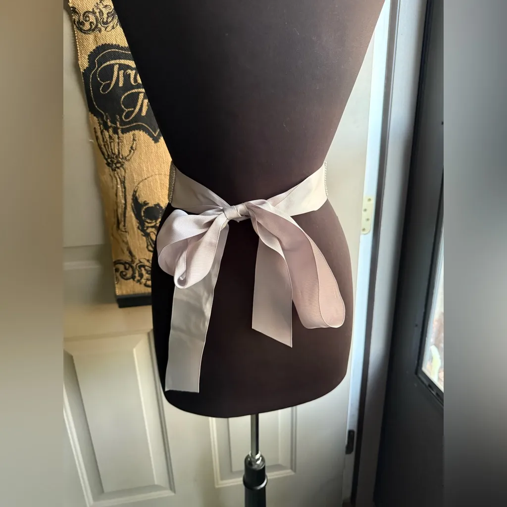 WHBM crystal plated ribbon tie belt, one size NWT - Image 3