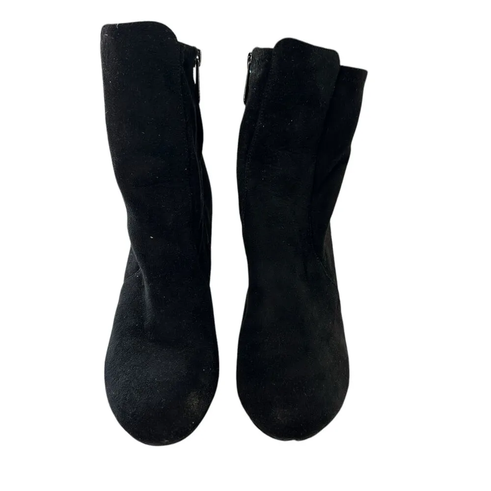 Daisy Fuentes Womens Carita Black Rhinestone High Heel Ankle Boots Size 7.5 - Image 4