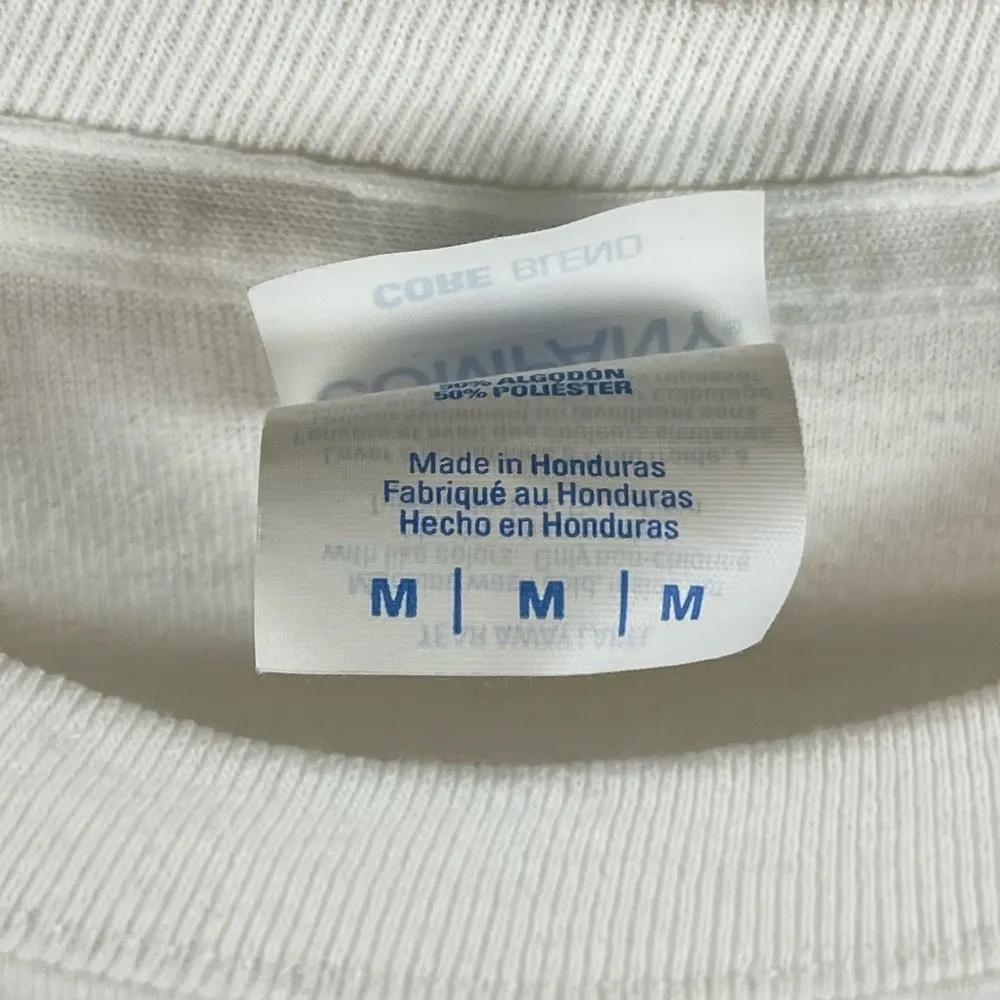 Port & Co Core Blend Size Medium Boise State Broncos Graphic Crewneck Tee Shirt White - Image 4