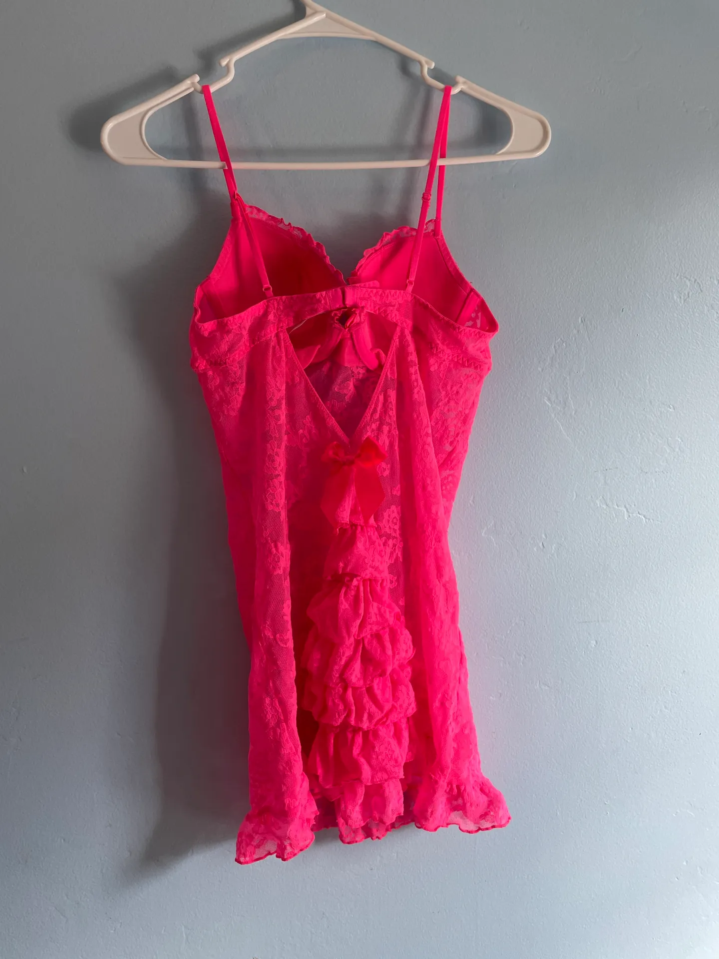 Lace Pink Babydoll Lingerie 36B - Image 3