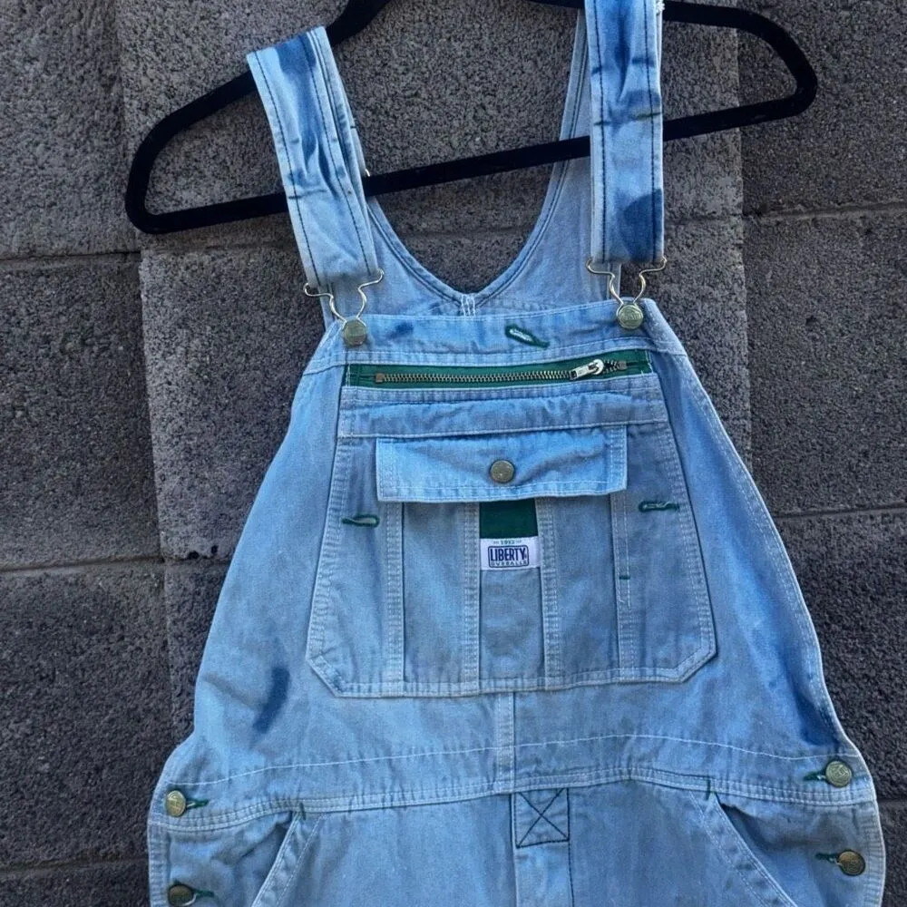Vintage Liberty Overalls Jumpsuit Rustic Medium Blue - Image 3