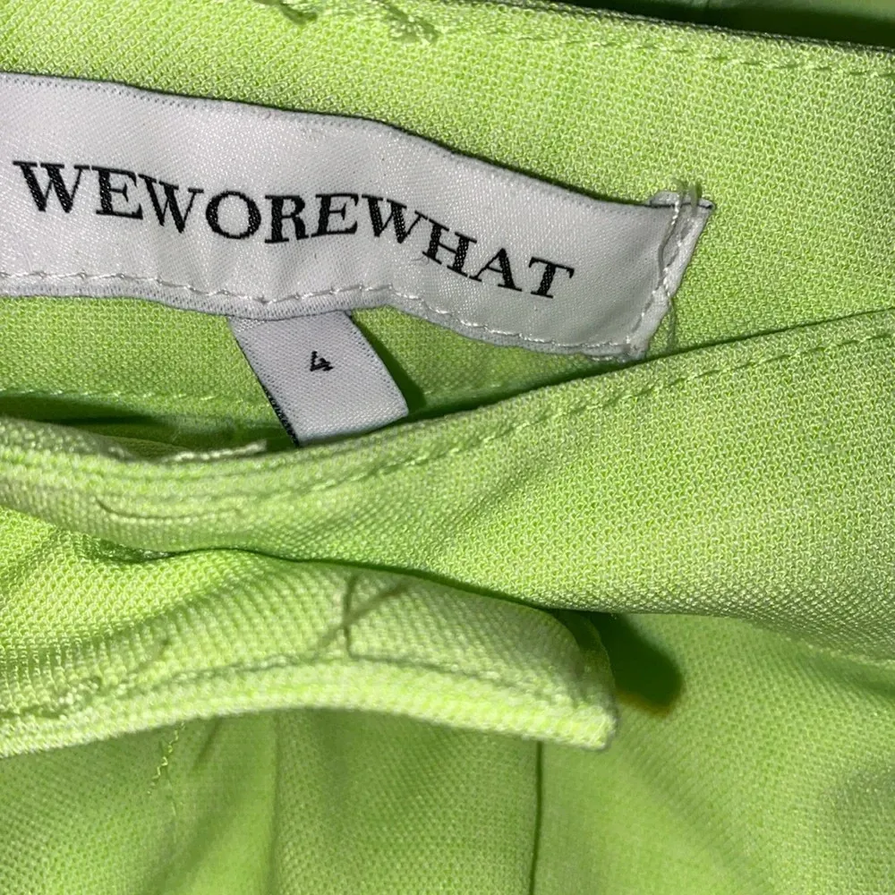 WeWoreWhat lime green wide leg pant suit and jacket size 4 - Image 13