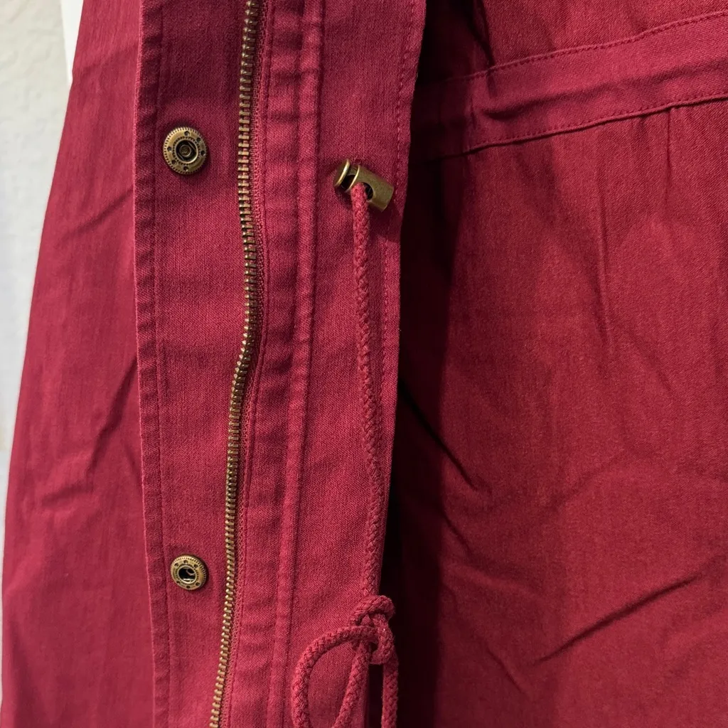 NWOT Eden Society Deep Red Utility Jacket Size M - Image 5