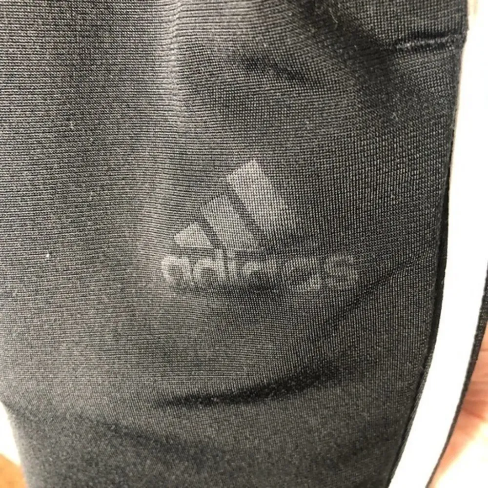 Adidas  black white striped athletic pants - Image 2