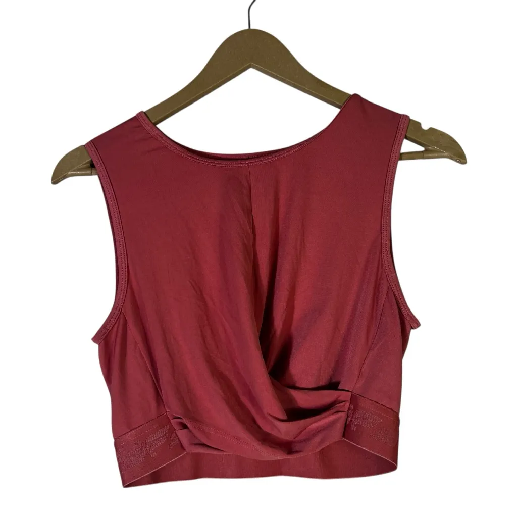 Fabletics Pia Powertouch Twist Front Crop Tank Womens M Pink Athletic Activewear - Image 2