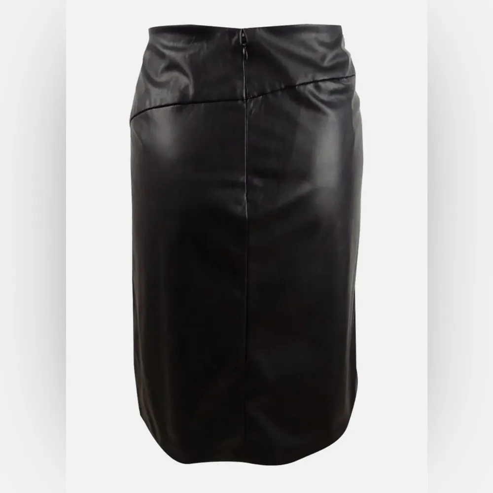 DKNY Knee length leather skirt - Image 2