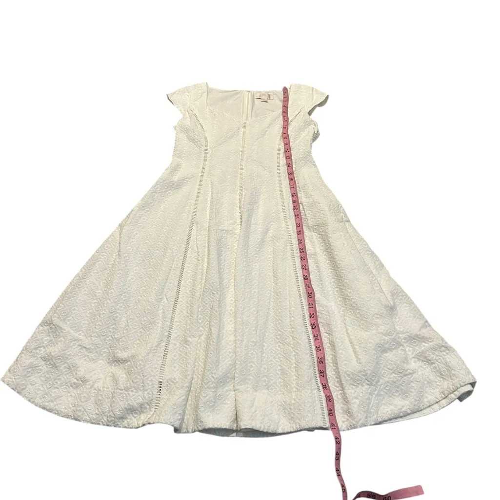 RACHEL PARCELL white eyelet fit and flare dress - Image 3