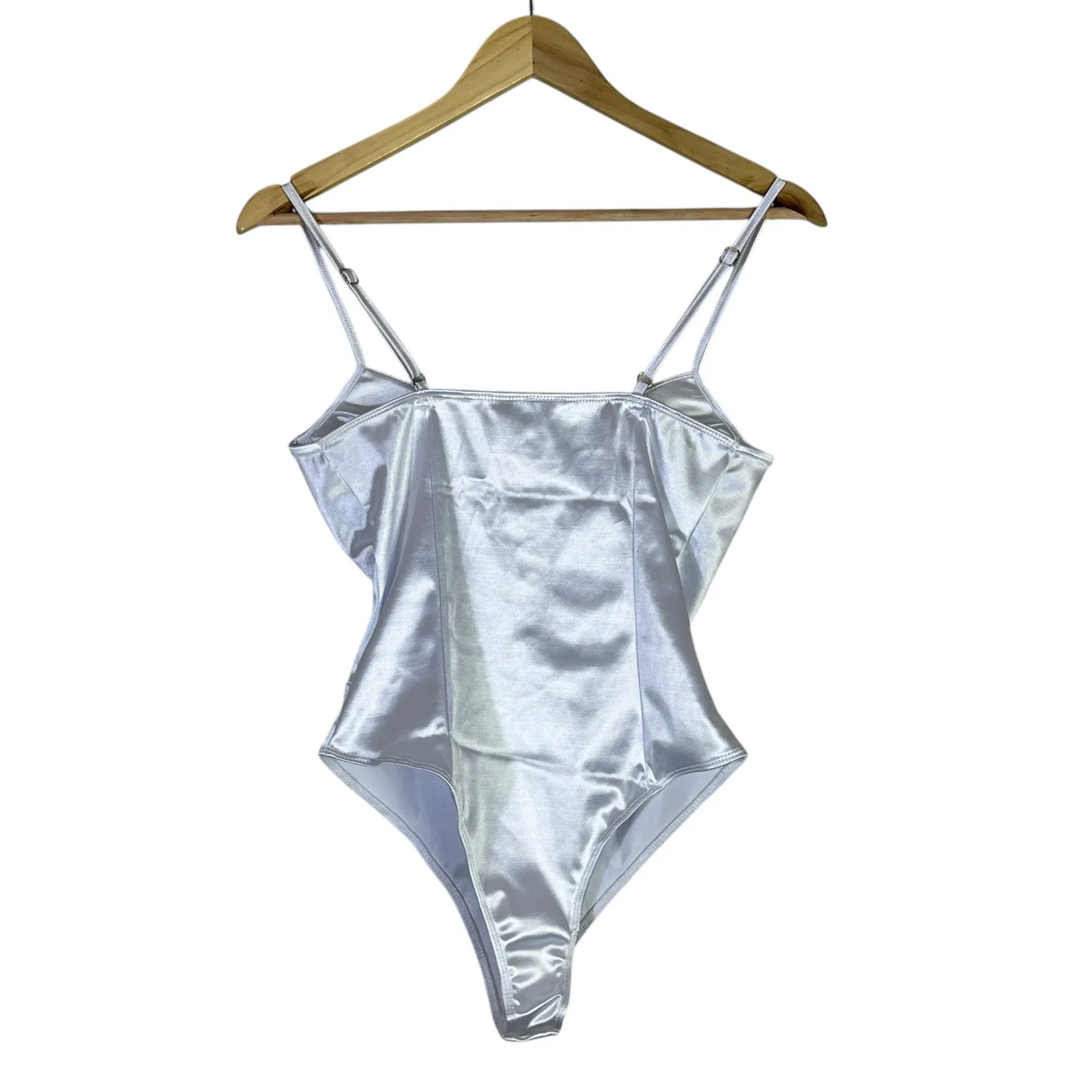 NWT K Too Corset Bodysuit Womens S White Satin Stretch Sexy Y2K Glam Night Out - Image 7