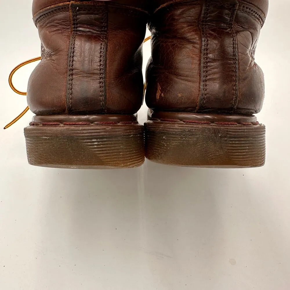 Dr. Doc Martens 8057 Vintage Leather Brown Lace-Up Eye Ankle Boots Shoes Size 9 - Image 12