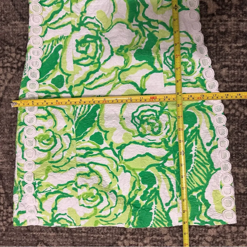 Lilly Pulitzer Women’s Size 4 White Green Heart Breaker Mika Resort Shift Dress - Image 9