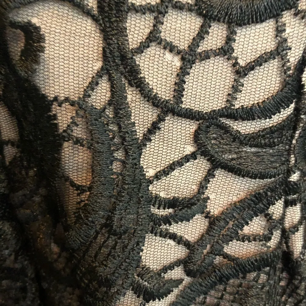 Julienne W Half Sleeve Lace‎ Sheath Dress Medium Black - Image 6