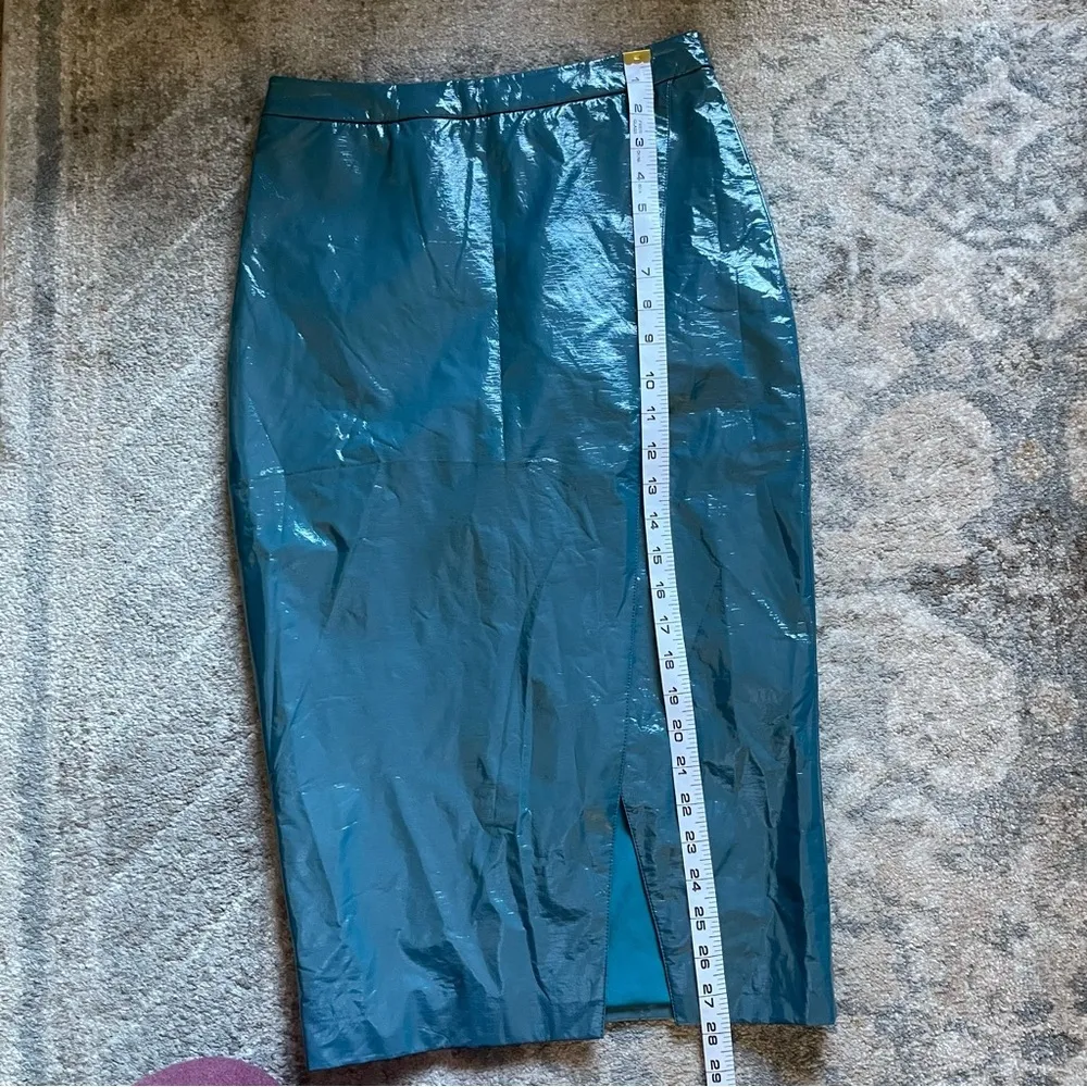 Lovers + Friends by Revolve Michelle Patent Leather MidiSkirt in Moroccan Blue - Image 5