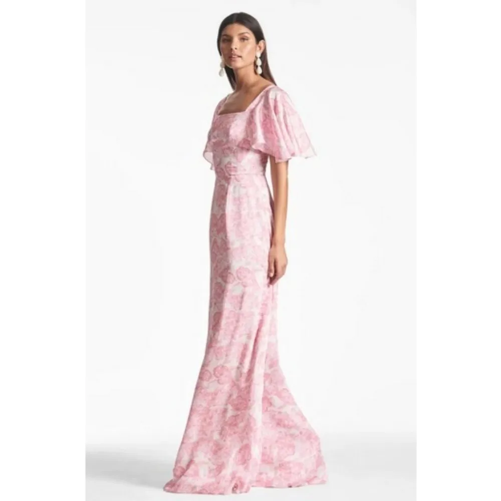 💕SACHIN & BABI💕 Aurora Gown ~ Rouge Damask Rose 16W NWT - Image 4