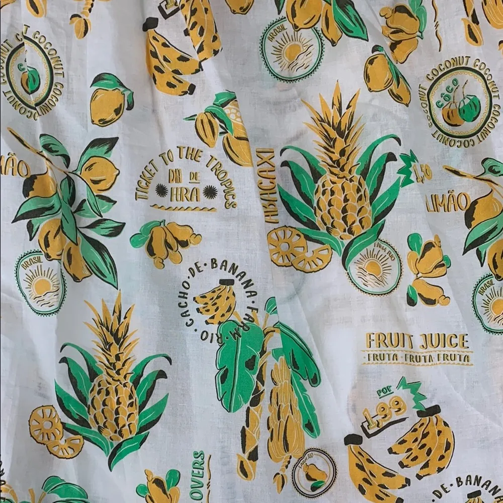 FARM Rio size medium tiered midi cutout new Colorful Tropical Print Dress coveru - Image 5