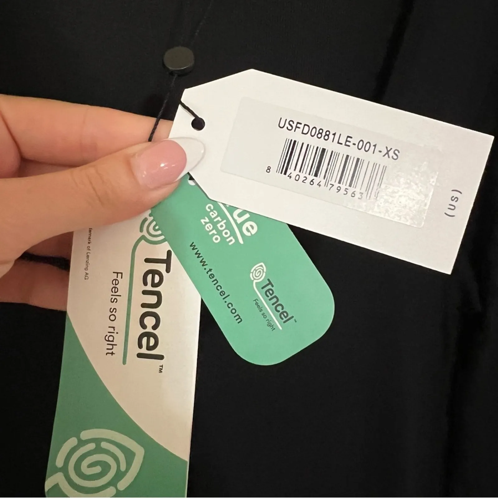 Universal Standard Foundation black ribbed long sleeve square midi dress NEW 12 - Image 8