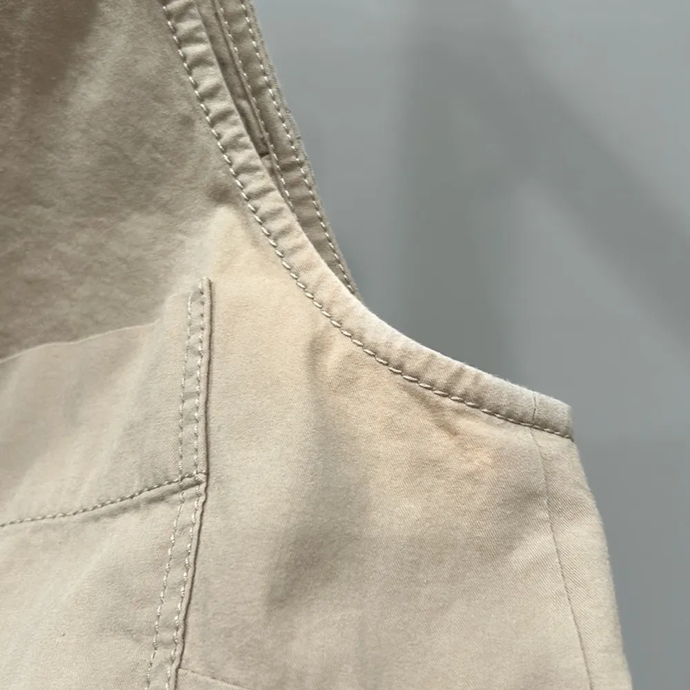 Lafayette 148 New York Khaki Tan Shift Sleeveless Dress Sz M - Image 7