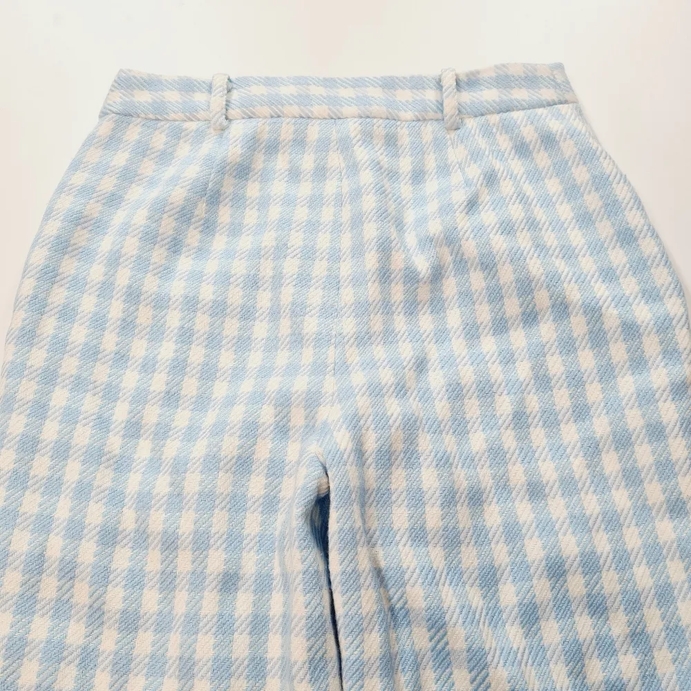 ASSIGNMENT Chloe Trouser in Blue Gingham - Image 12