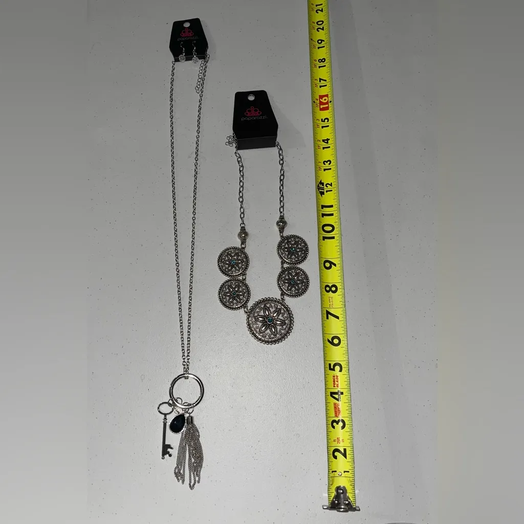 NWT Paparazzi 3 pc Bundle Teal Gemmed Jewelry Set - Image 2