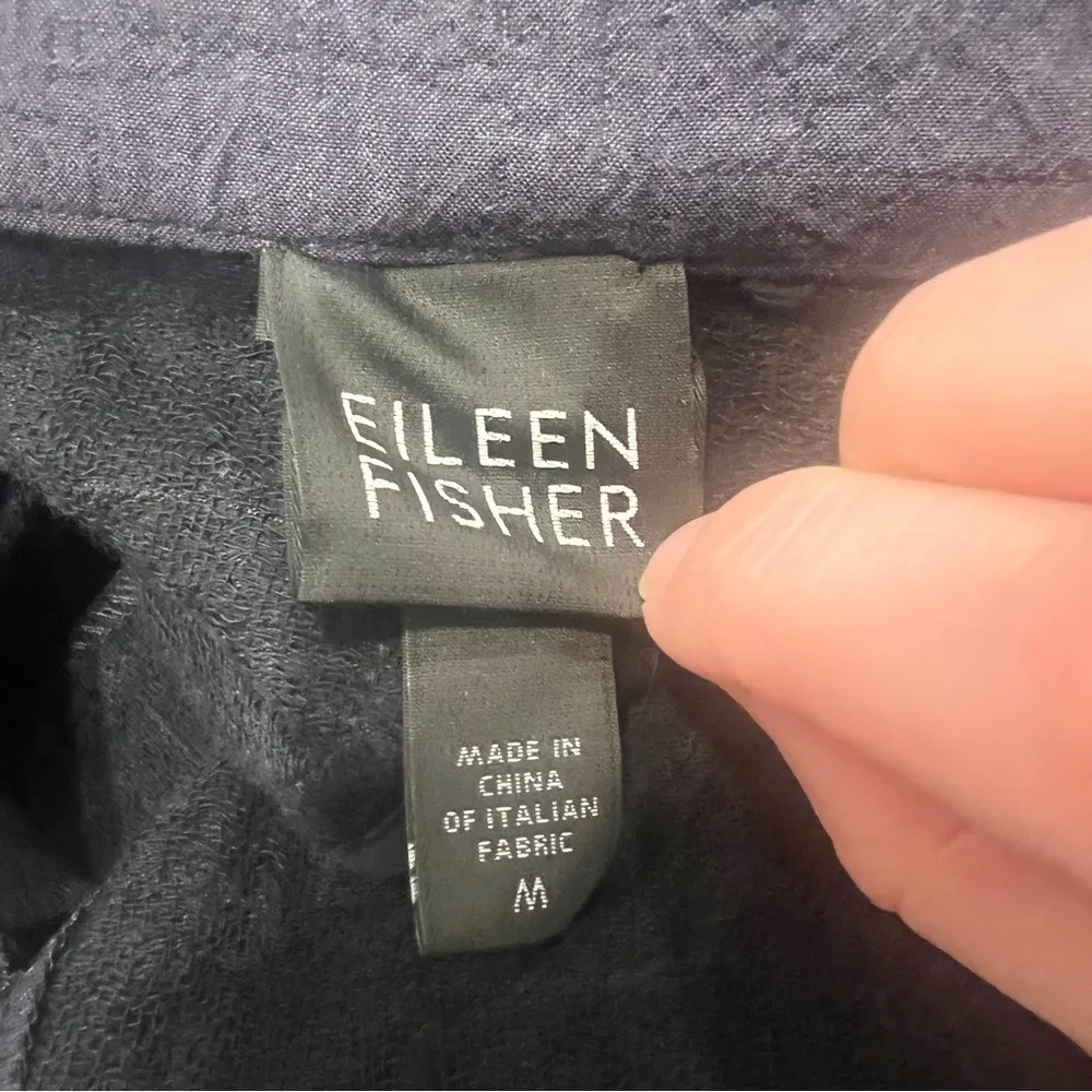 Eileen Fisher Tencel Blend Frog Closure Button Jacket - Image 9