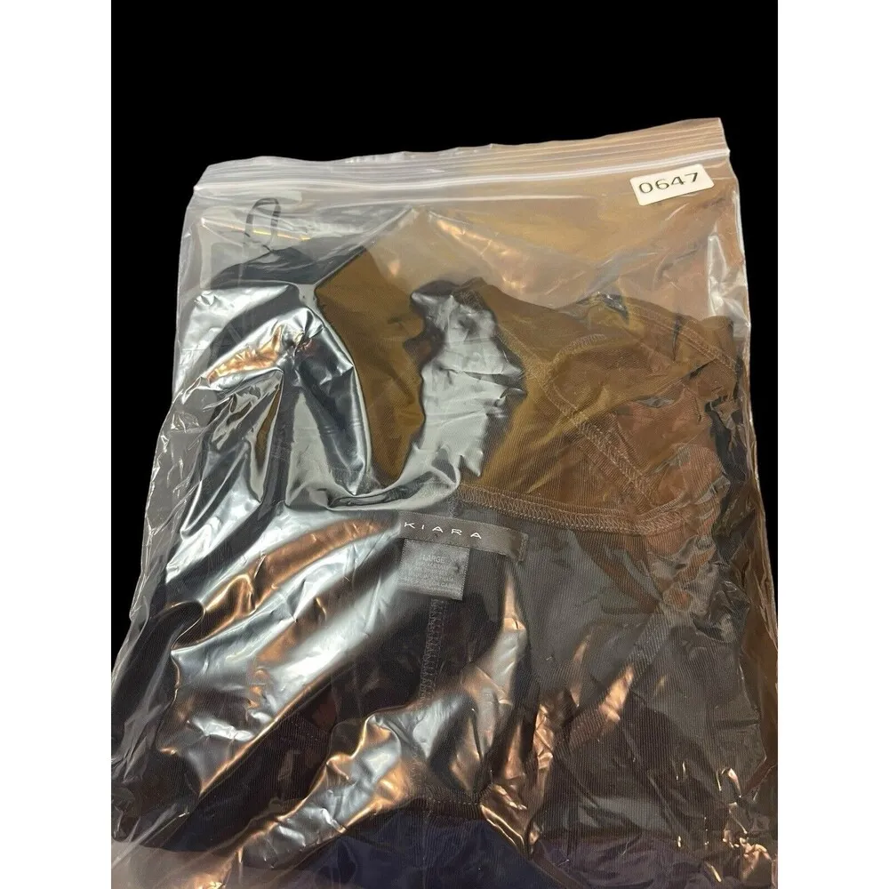 Kiara Black Slinky Stretch Goth Witchy Mourning L 3/4 Sleeve Dress NWOT Size L - Image 8