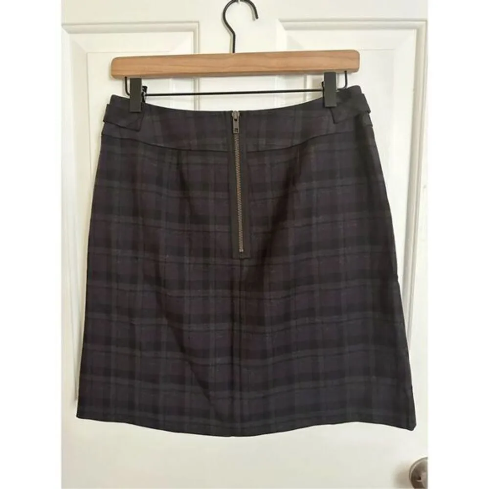 Halogen Plaid Pleated Skater Skirt Size 4 - Image 4