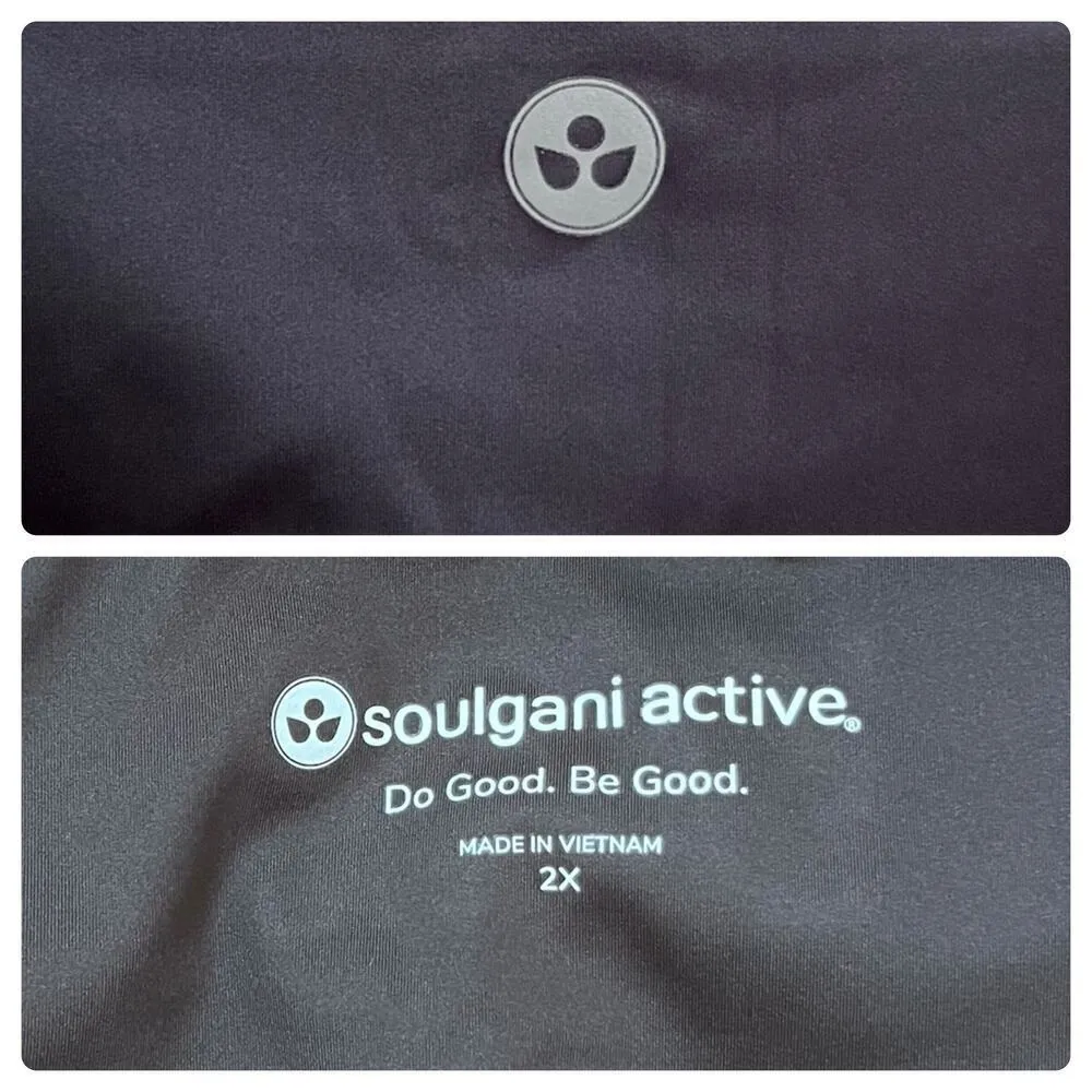 Soulgani Active California Love Twin Soul Leggings Plus Size 2X Black - Image 9