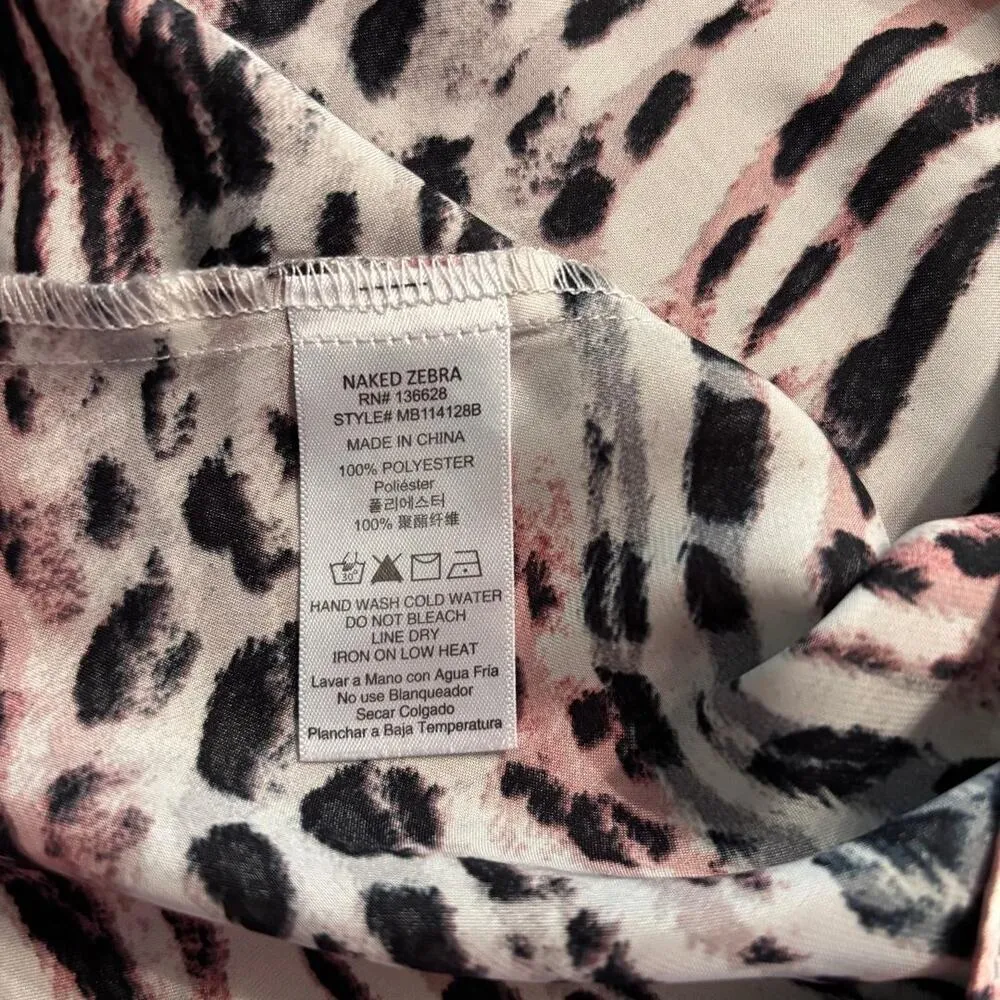 Naked Zebra Cropped Top Zebra Print V Neck Women's - Image 4