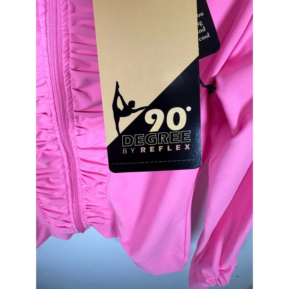 90 Degrees by Reflex NWT  Womens Athletic Zip up Jacket Medium $139 Nylon Blend - Image 7