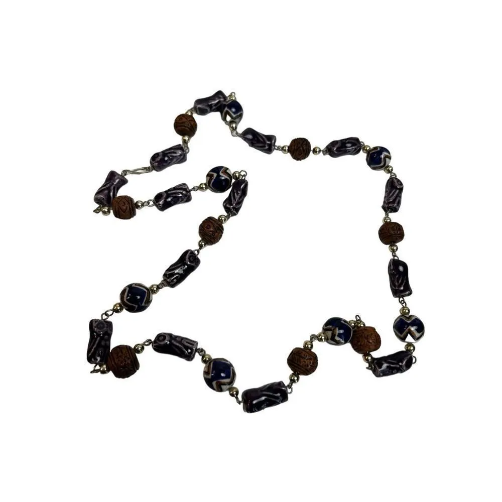 Artisan wooden and plastic painted beads - Image 4