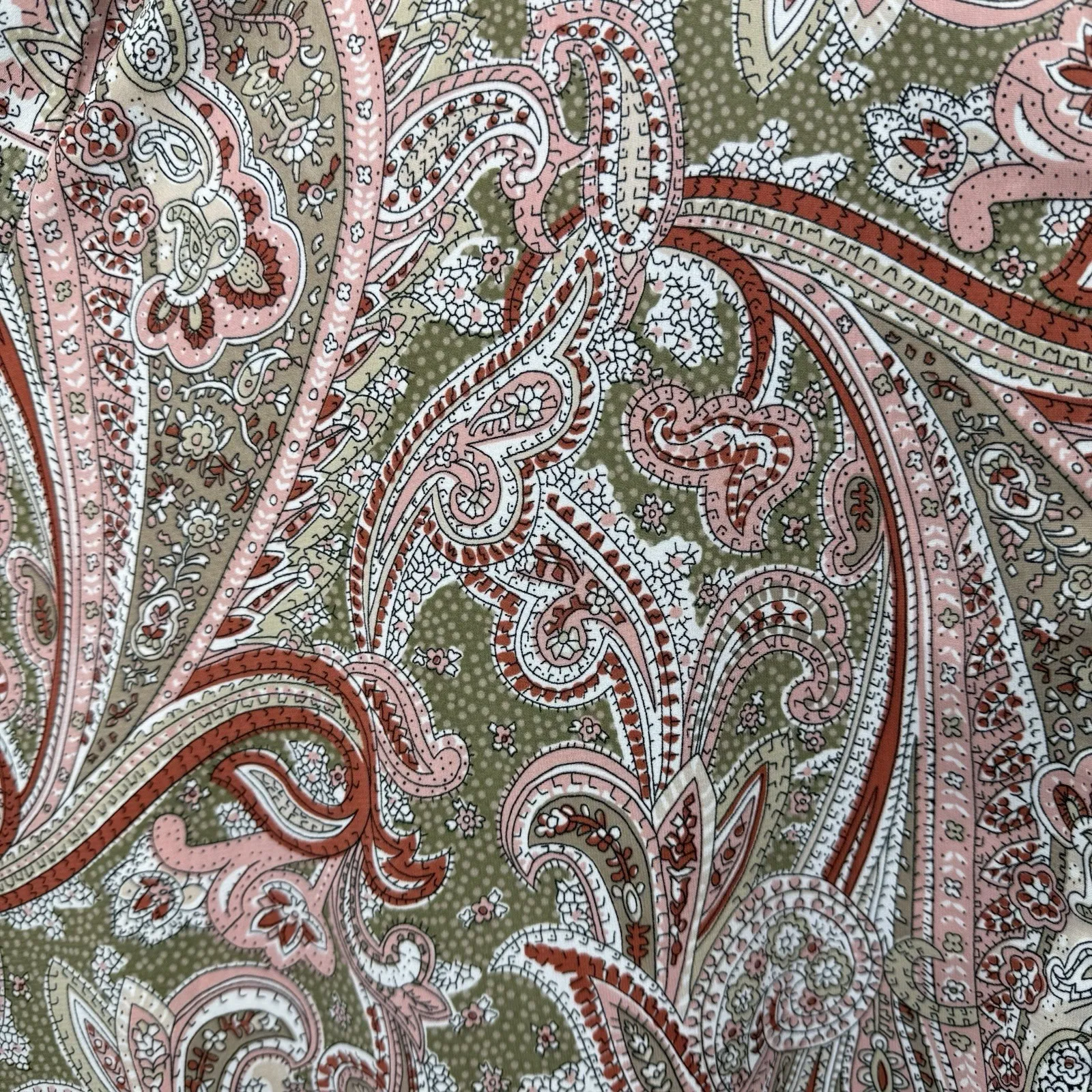 Catherines Paisley Button Up 3/4‎ Sleeve Timeless Blouse Size 4X - Image 6