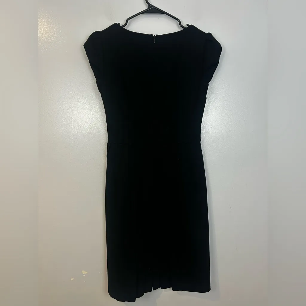 Nanette Lepore Black Sweetheart Cap Sleeve Pleated/Ruched Shift Dress Size 4 - Image 10